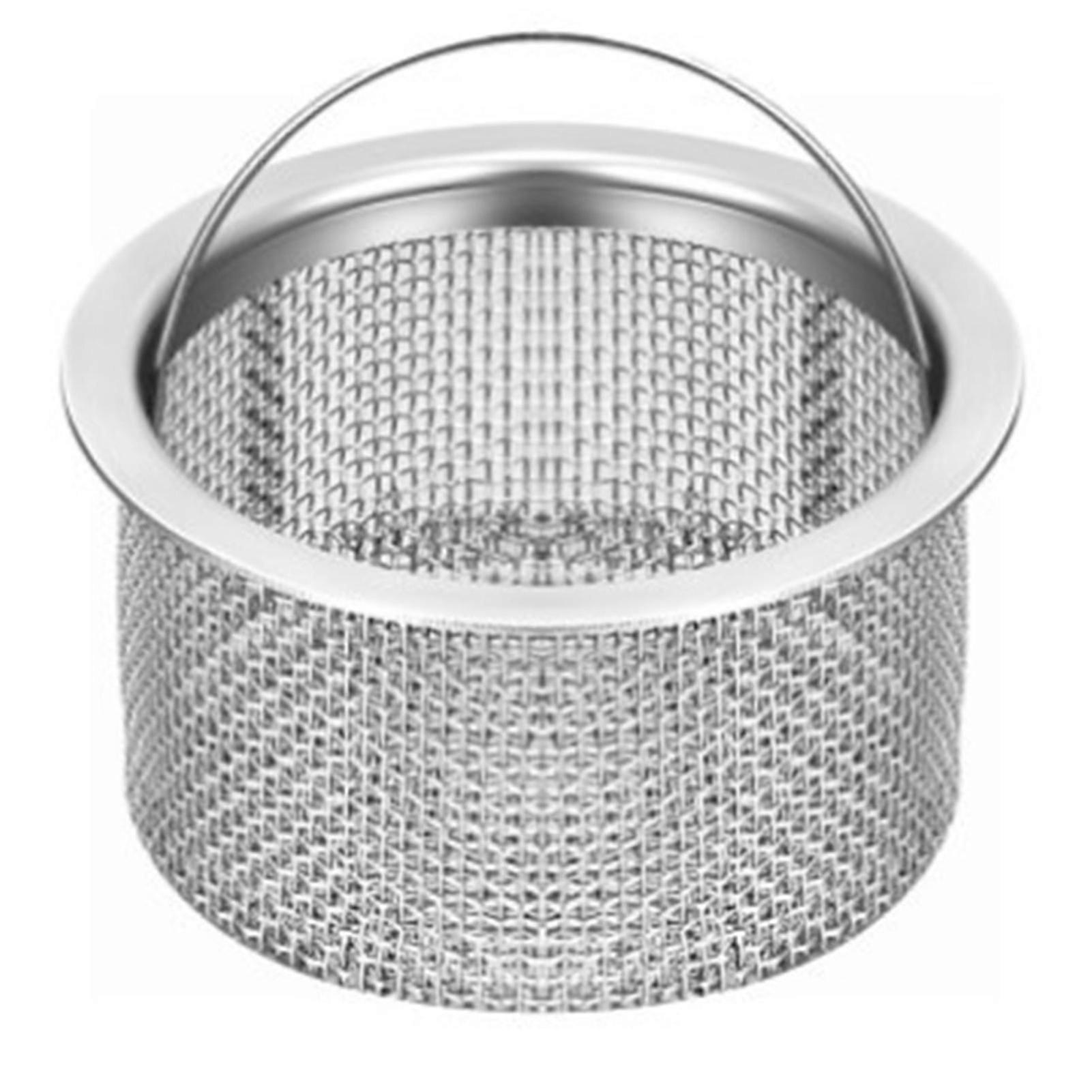 Universal Sink Strainer Stainless Steel Drain Filter Replacement with Handle