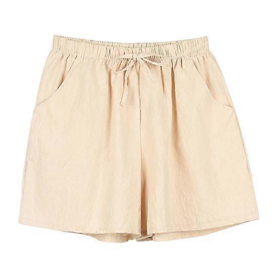 Summer Women Shorts Elastic High Waist Loose Drawstring Casual Sport Above Knee Length Pockets Jogging Homewear Casual Short Pants Pajama Shorts