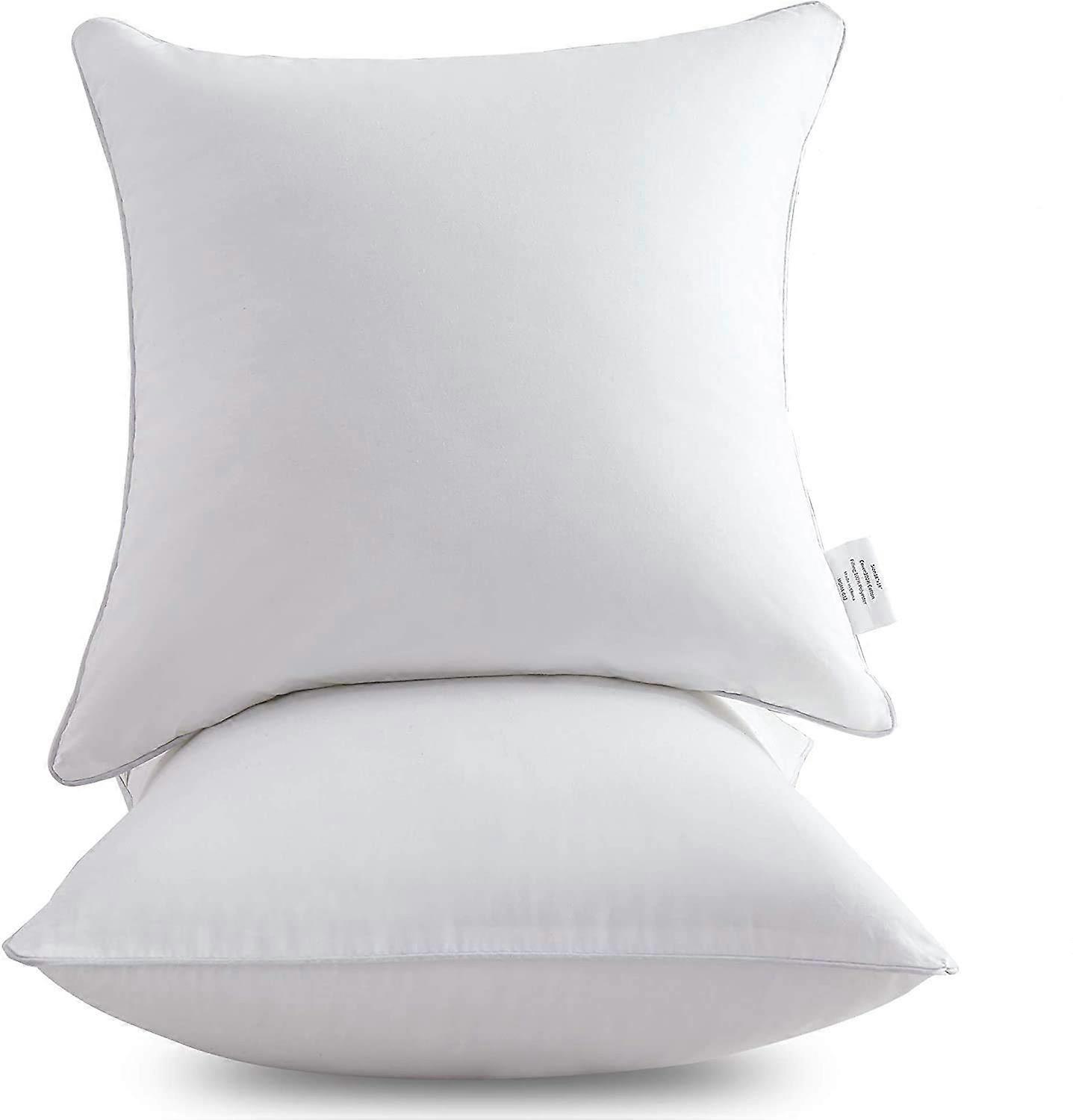 20x20 Pillow Inserts (Set of 2) - Cotton Cover Decorative Square Sofa Pillows - Couch Pillow Pair