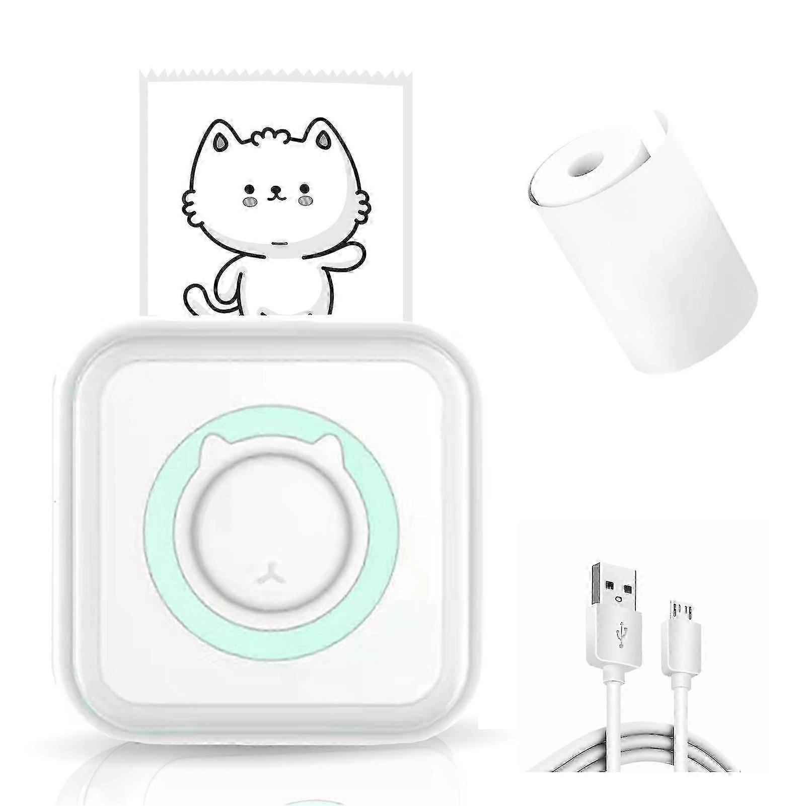 Mini Pocket Sticker Printer, Bluetooth Wireless Portable Mobile Printer Machine Thermal Printer For Notes, Memo, Photo, Pocket Label Receipt Printer C