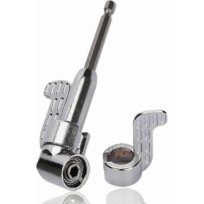 Sun Flower 1/4" Angled Screwdriver 105° Angle Hex Shank Screwdriver (Silver)
