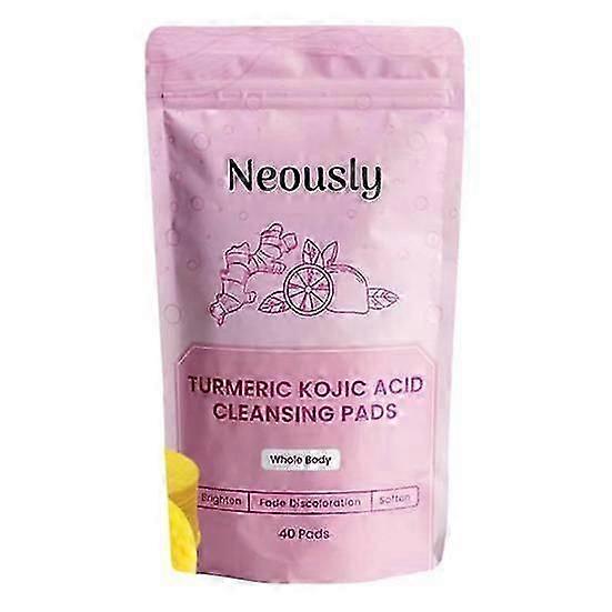 40/80 st. ansiktsrengöringspads Neously Kojic-pads djup gurkmeja