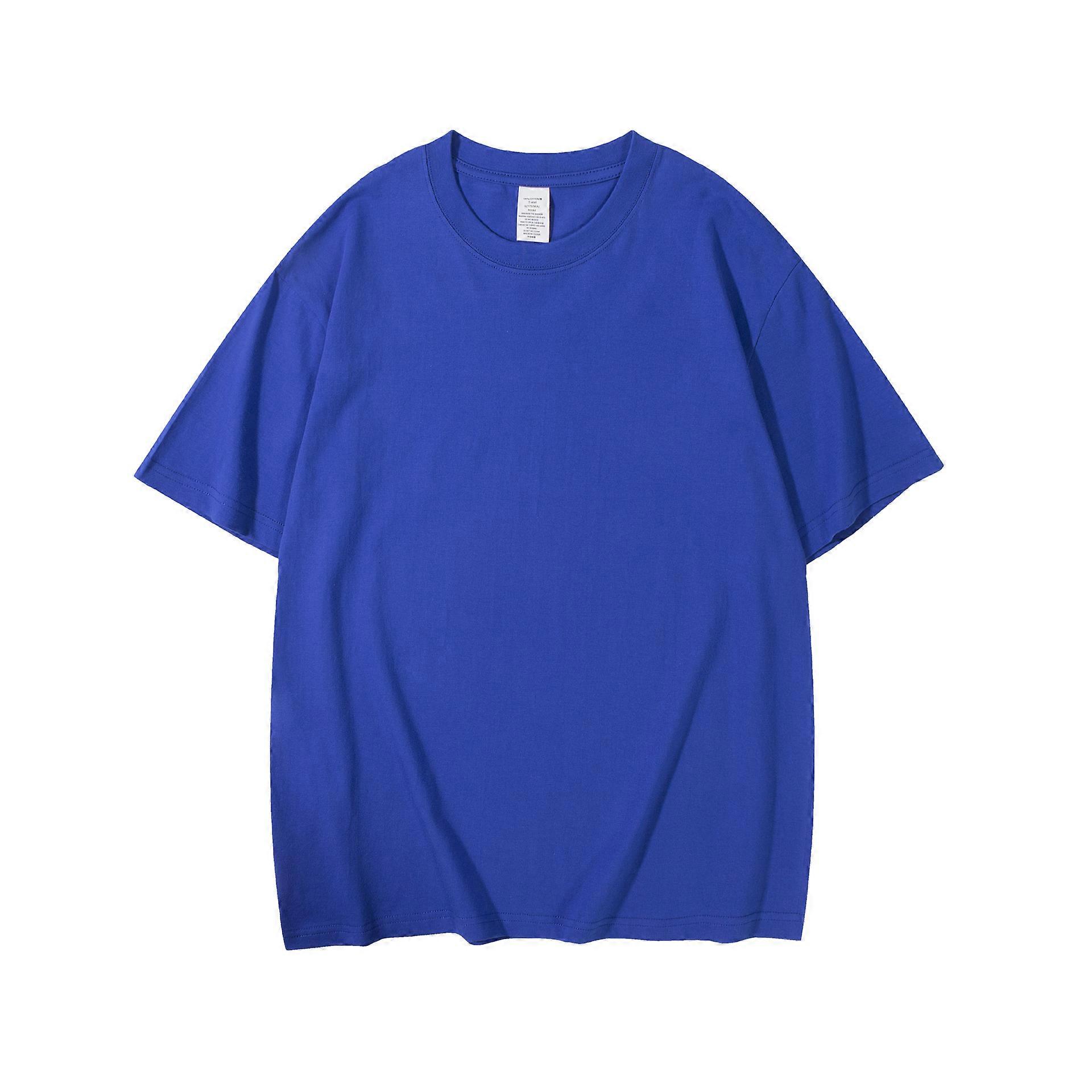 Erkekler için Saf Pamuklu Kısa Kollu Normal Omuz Yuvarlak Yaka T-Shirt