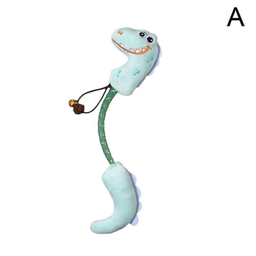 Siamese Dinosaur Plush Cat Toys, Cat Scratching & Chewing Toy with Bell Sound