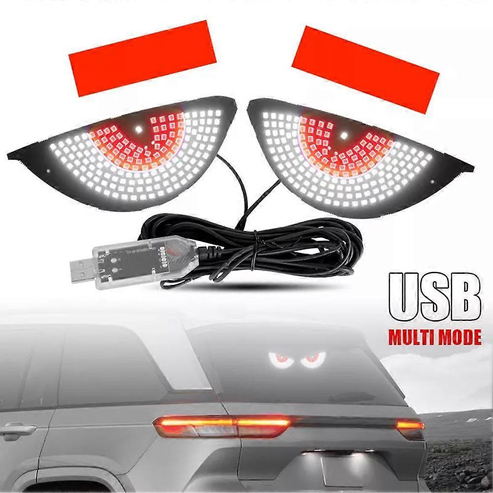 2pcs Dynamic Devil Eye Light Lamp for Car Windows Led Eyes for Car Window
