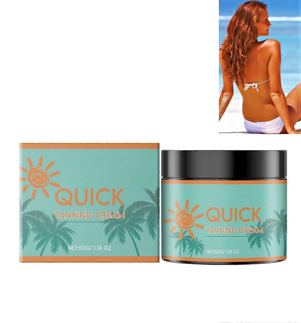 Luxury Intensive Tanning Cream, Natural Tanning Accelerator Cream, Self Tanner Brown Tanning Lotion for Sunbeds & Outdoor Sun, Deep Rich Sun-Kissed Gl