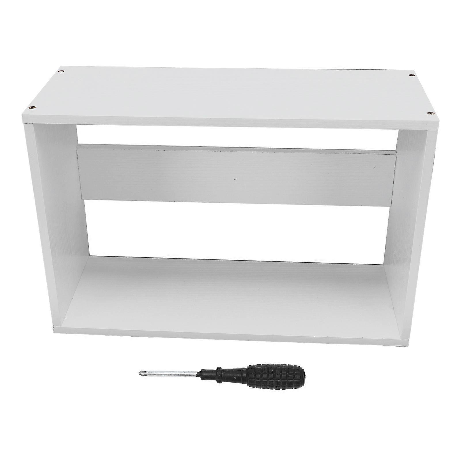 Wood Desktop Bookshelf, Assembled, Adjustable, Display Rack