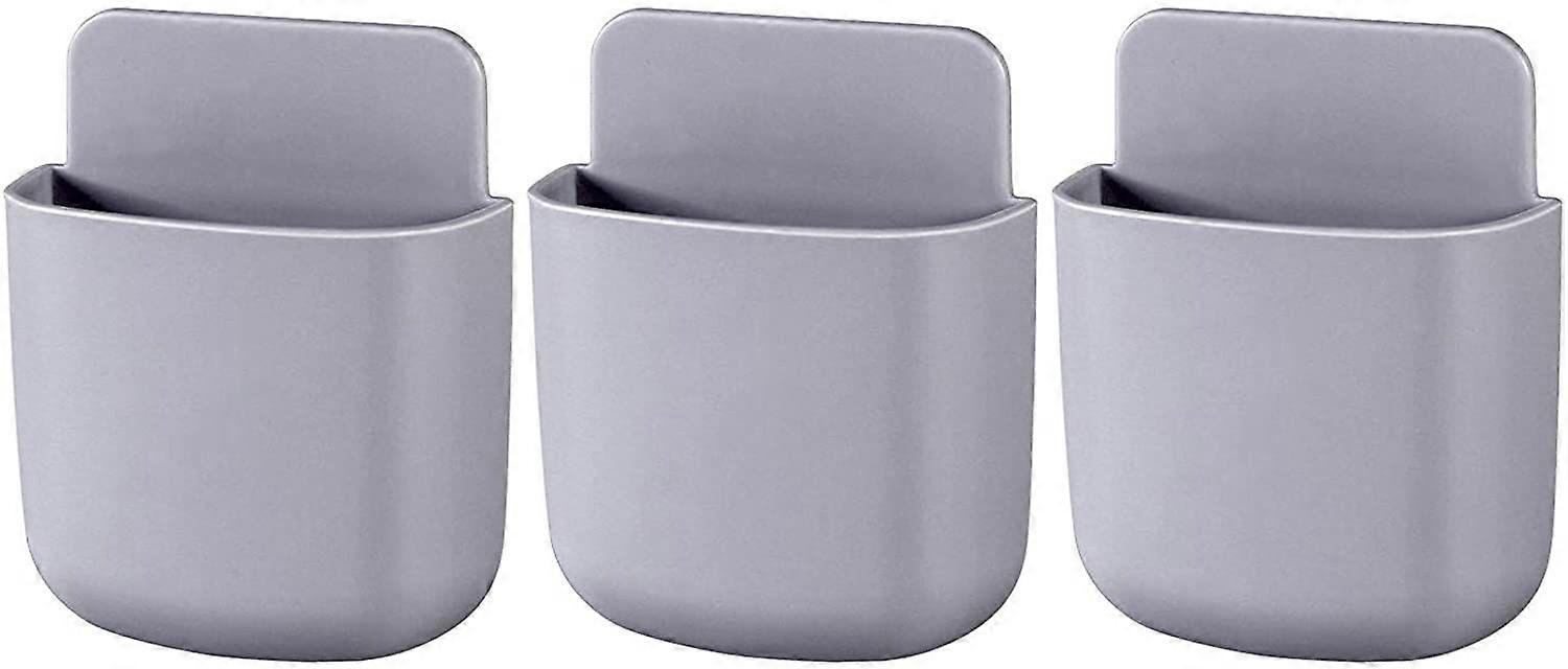 3 قطع جهاز التحكم عن بعد حامل حامل الجدار حاملي الهاتف شحن حاويات تخزين منظم سطح المكتب للمكتب المنزلي