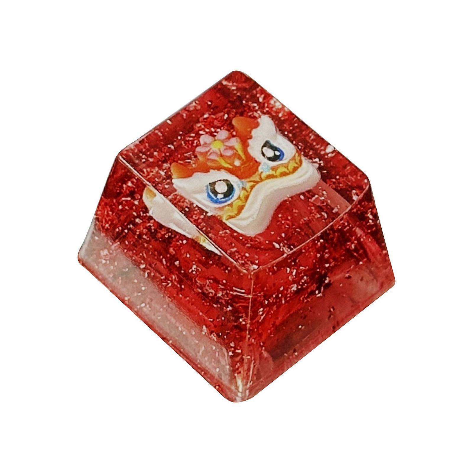 Customs OEM Resin Keycap with Backlights Compatibility for MX Mechanical Keyboards, Comfortable Touch Long-Lasting Red