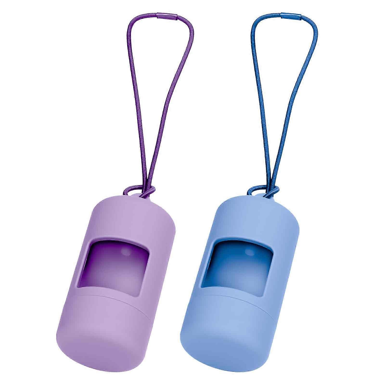 Poop bag holder, dispenser, elastic loop