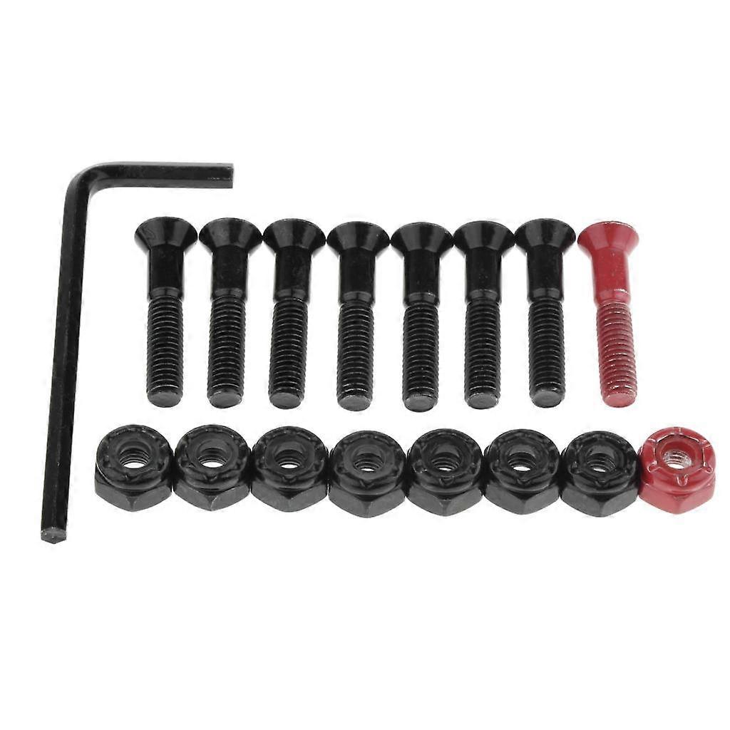 1 Set Steel Skateboard Longboard Nuts Hardware with with L wrench