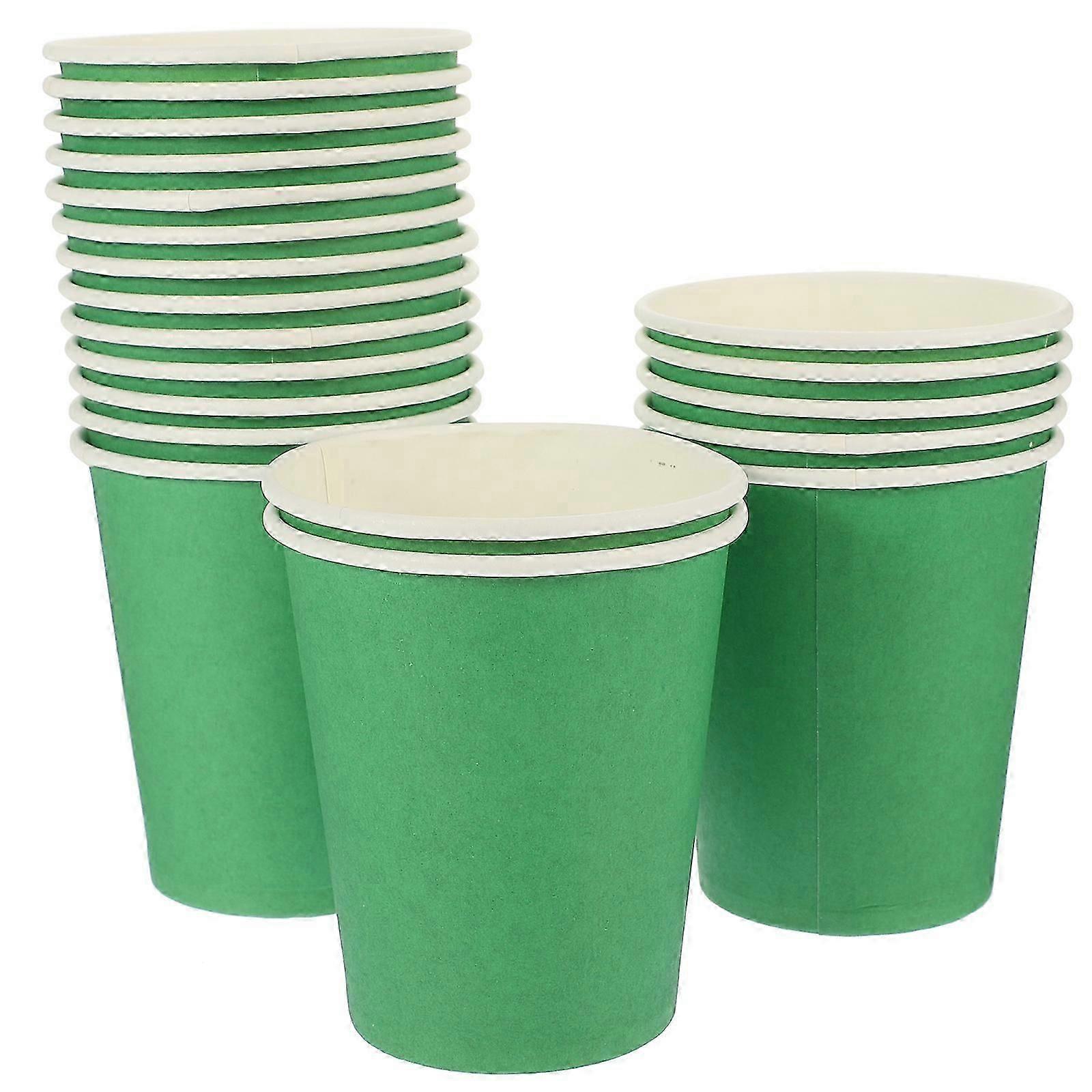 50pcs St Patrick's Day Party Tableware Party Paper Cups Portable Paper Teacups