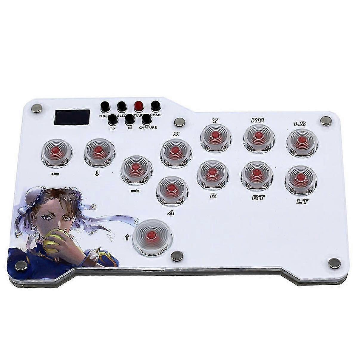 Mini Fight Stick LED Mini Controller for PC /PS3/Switch Arcade Joystick Fight Box