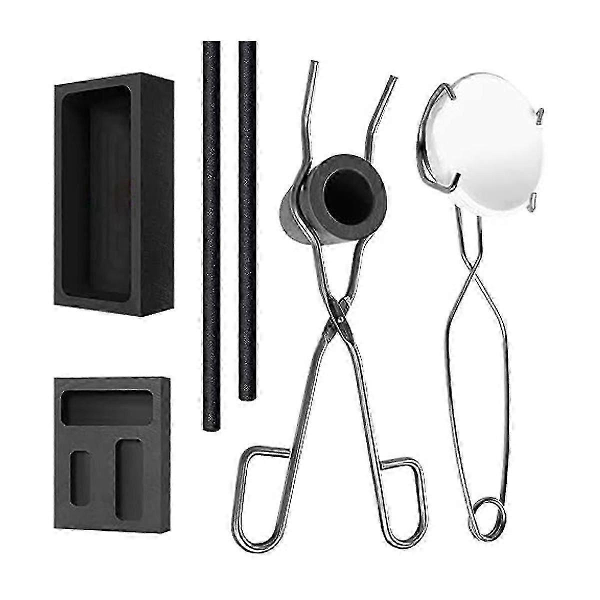 8pcs Torch Melting Casting Kit,2 Graphite Crucible Stir Stick,graphite Casting Mould 3-in-1 Graphit