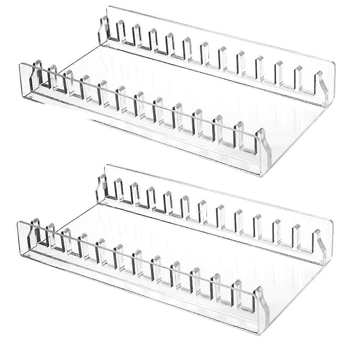CD Holder 2 Pack, Clear Acrylic CD Organizers, CD Display Rack Holds