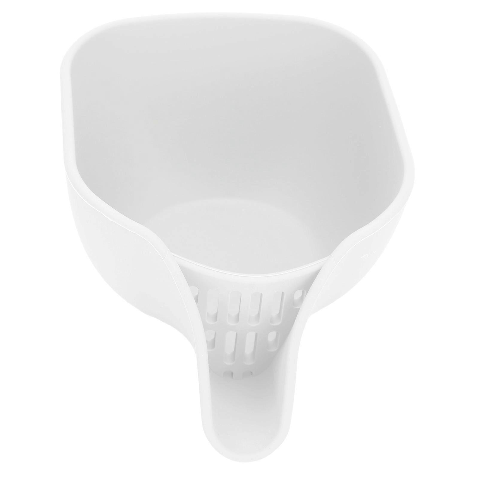 Multifunction Water Filter Basket Efficient Drainage Silicone Drain Basket with Spout for Washing Fruits Vegetables Salad White