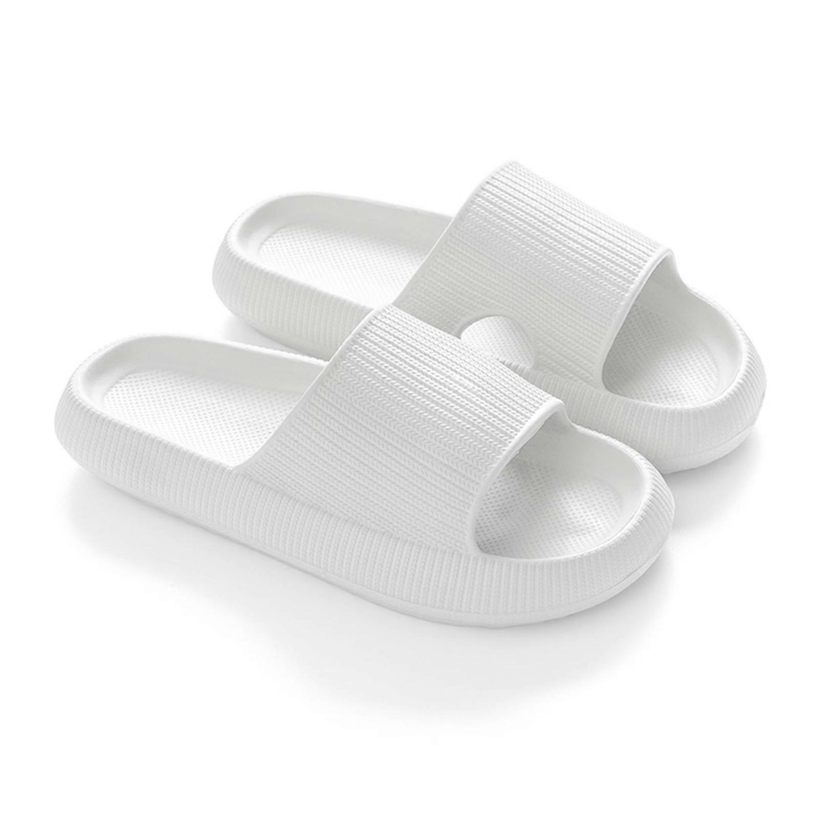 Solid-Color Soft Sole Slippers Comfy Silents Bathing Slippers for Home Bathroom