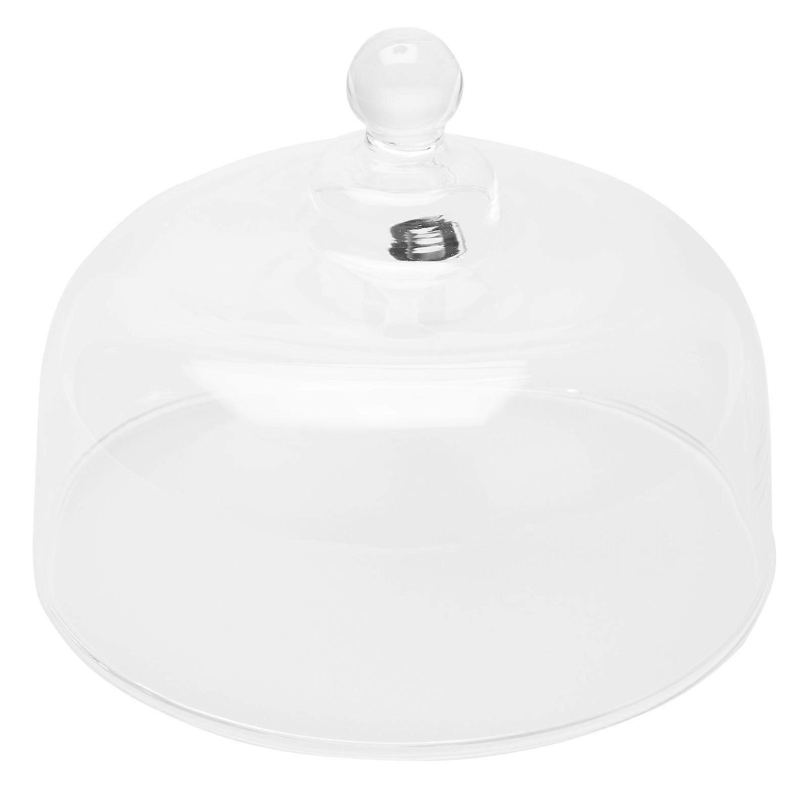 1 Stück Glas Kuchen Brot Display Abdeckung Dessert Cloche Schale Abdeckung (transparent)