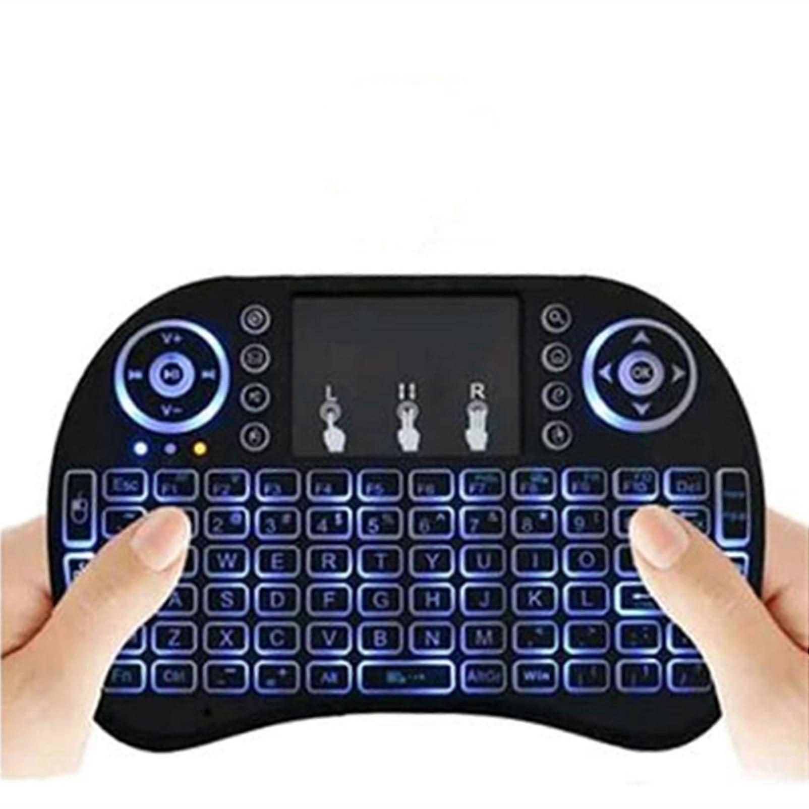RGB LED Backlit Mini Wireless Keyboard for PC with Google Android TV Box and Smart TVs