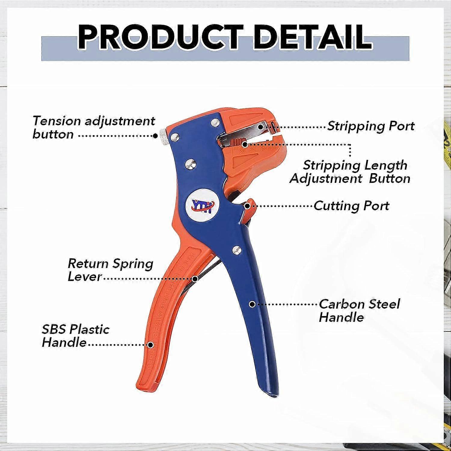 Multifunctional Cable Cutter - Automatic Wire Stripper Crimper 150mm Duckbill Pliers