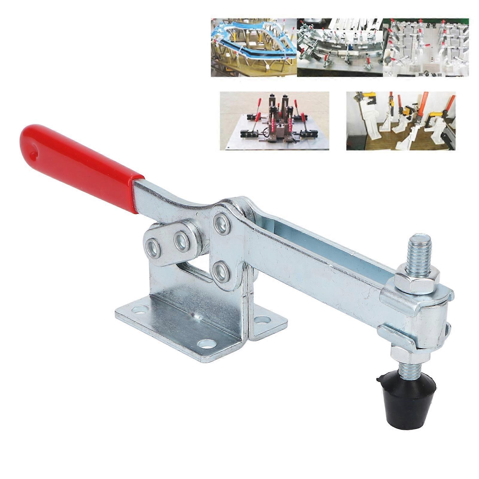 Toggle Clamp 230kg Clamping Force High Efficiency Horizontal Quick Release Toggle Clamp with Plastic Handle for Welding