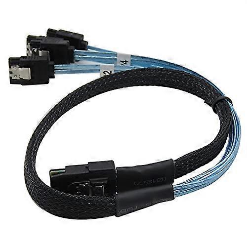 "SAS SATA Cable Mini-SAS SFF-8087 to 4 SATA 7P Cable 12Gbps 50cm Compatible with SFF8087 36P Mini 4i"