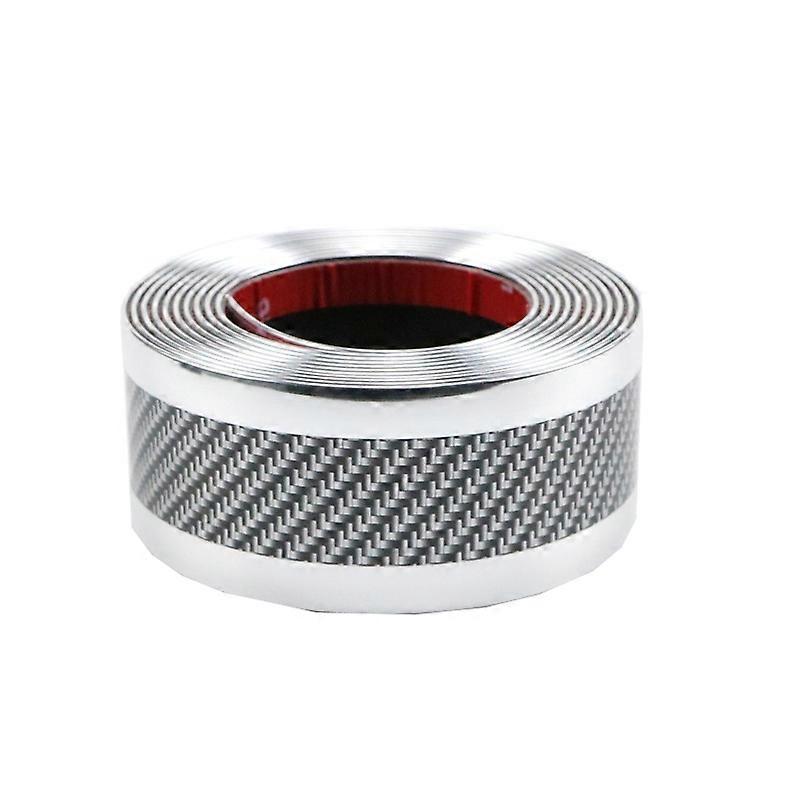 1m Car Bumper Anti-Collision Strip, Color: Two-color Silver 5cm