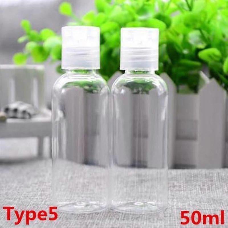 الكثير من 10 زجاجات مستحضرات تجميل شفافةفارغة للسائل 50 مل