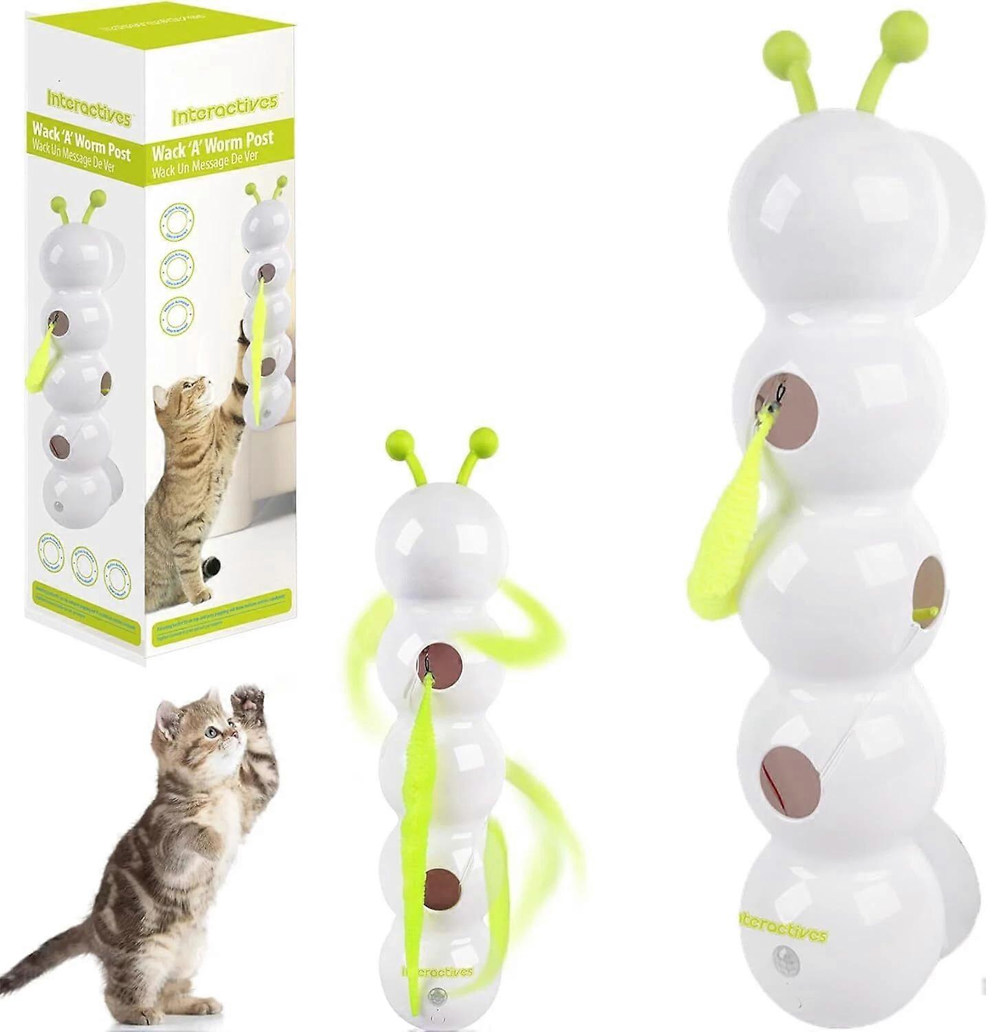 キャタピラースマートキャットトイ - 室内猫のためのインタラクティブなキャタピラー猫のおもちゃ