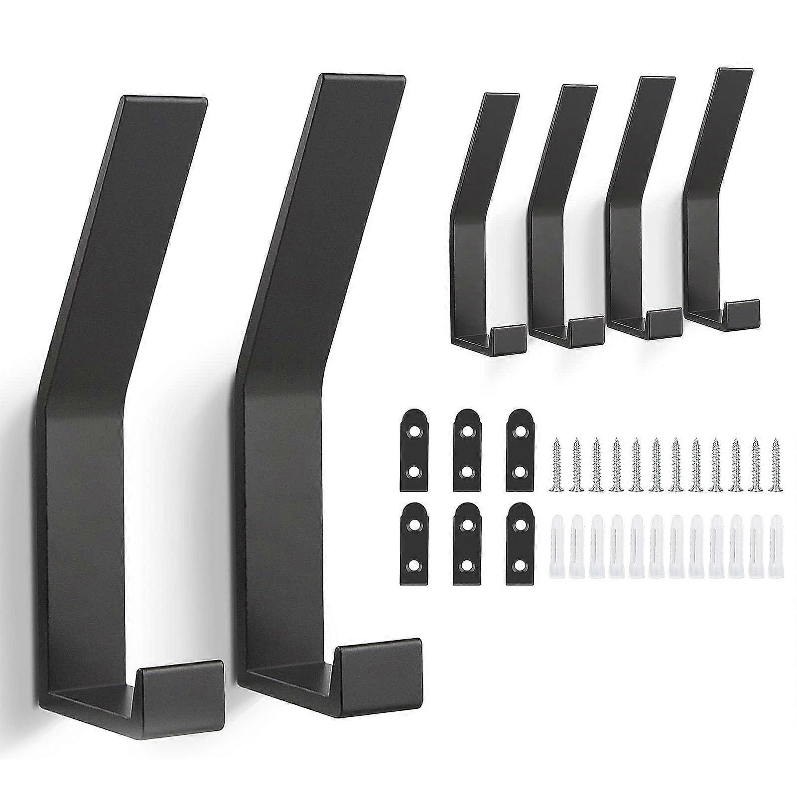 6 pieces coat hooks wall, coat hooks wardrobe, hook towel hook