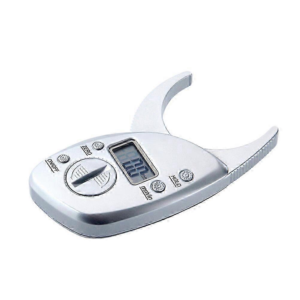 Fitness Body Fat Caliper Clip Fat Measuring Tool with Clear LCD Display Skin Fold Analyzer