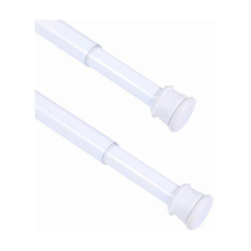Betterlife 2 Pieces Extendable Curtain Rod, 30-50cm Telescopic Shower Curtain Rod Adjustable Extendable Spring Tension Rods for DIY Projects, Mounting
