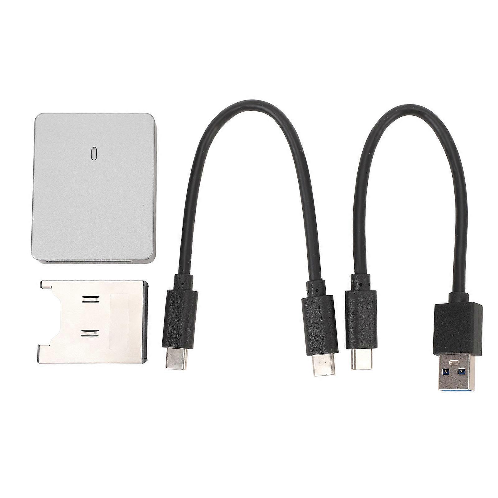 B Card Reader with USB 3.2 Gen 2 10Gbps Type A Adapter Holder Compatible Win OS X Linux for Android