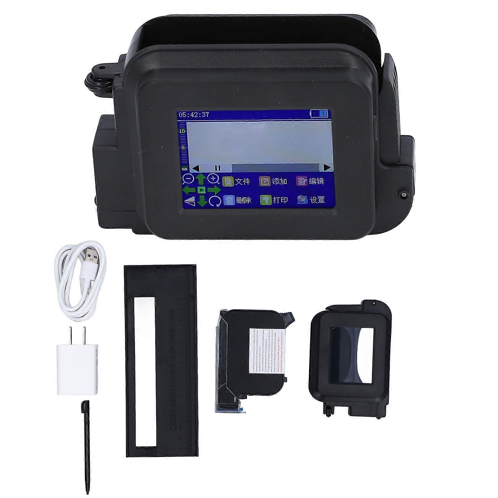 Coding Machine Mini Smart HD LED Touch Screen Portable Handheld Inkjet Printer Gun with Cartridge
