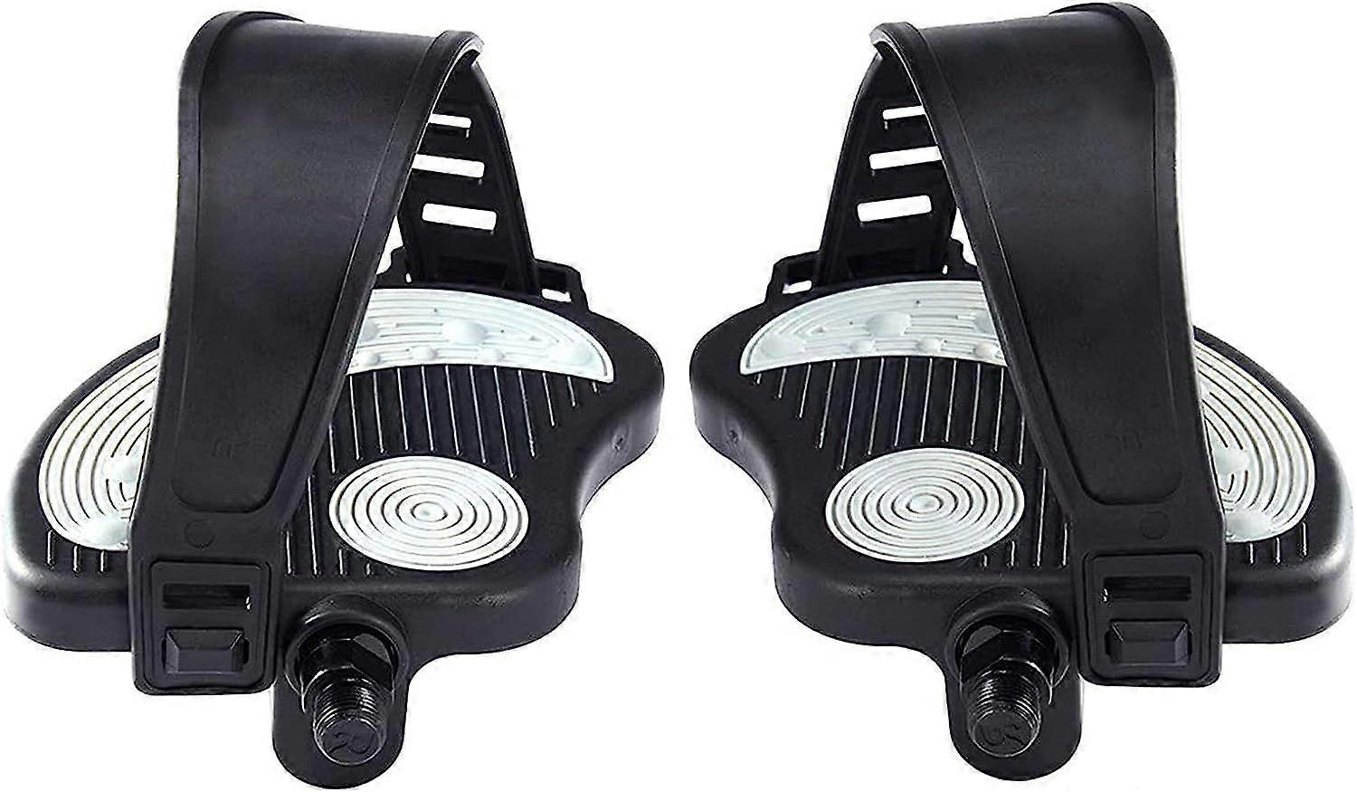 1 PairB Exercise Bike Pedals with Non-slip Stationary Bike Straps