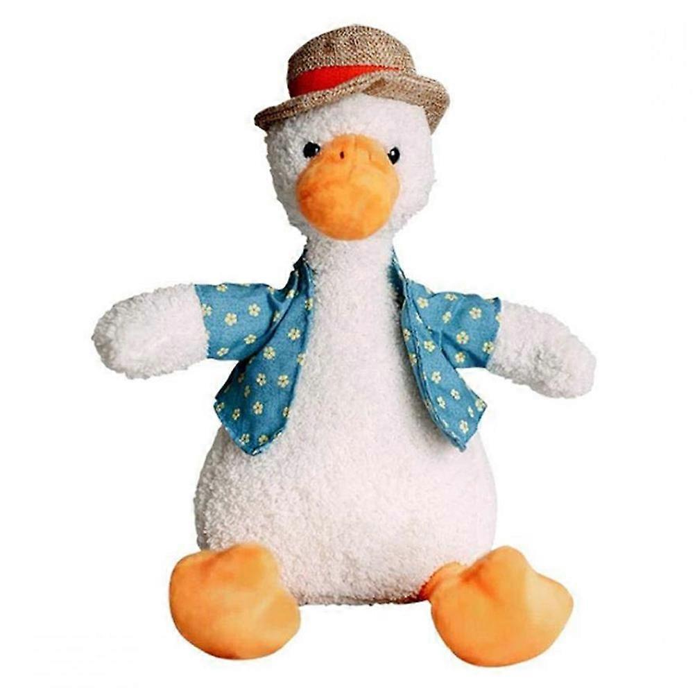 Plush Duck Doll with Straw Hat Stuffed Duck Toy Cute Straw Hat Duck Toy