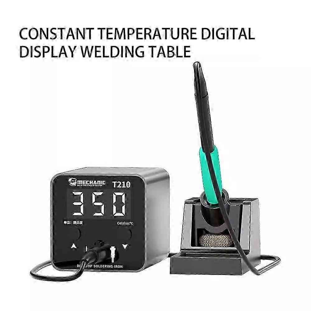 MECHANIC T210 LED Large Display Intelligent Desktop Soldering Iron Heating Core Short Circuit Protection Welding Station