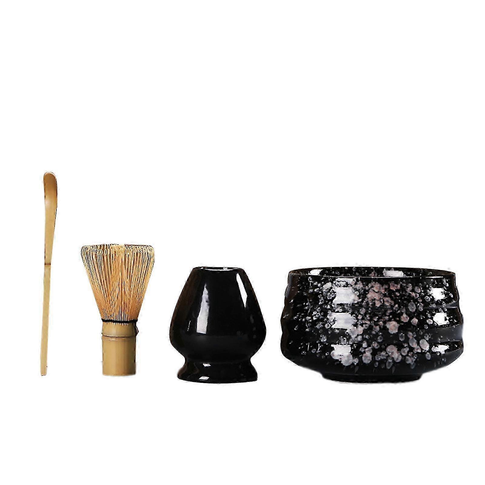 Japanese Matcha Whisk Set with Bowl & Stand - Bamboo Chasen Kit for Tea Ceremony Preparation, Home Use, Beginner Gift (Tools Holder)