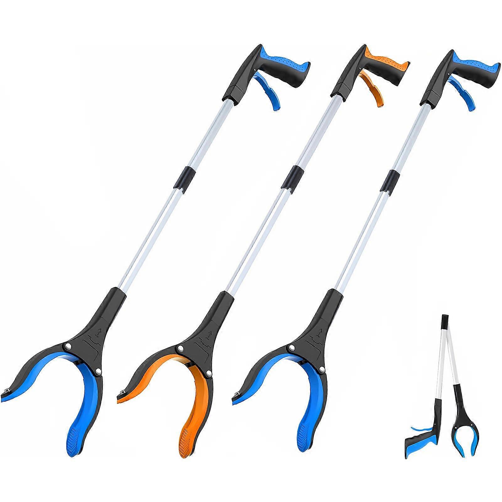 Reacher Grabber, 32' Trash Grabber Reacher Tool, Aid Reaching Assist Tool for Trash Pick Up, Nabber, Litter Picker 3pcs
