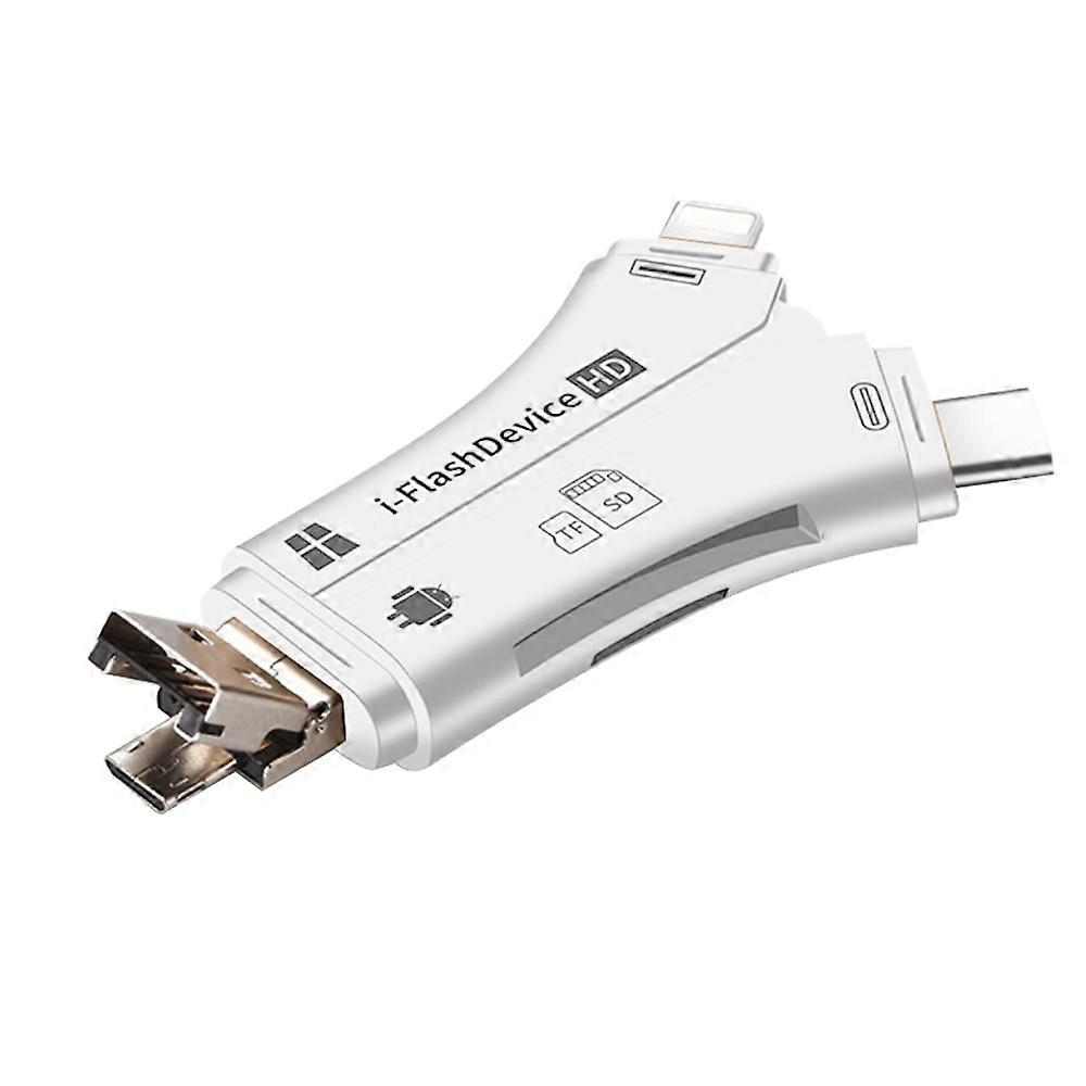 Sd Card Reader4 In1 Micro Sd Card Reader Trail Camera Viewerportable-White