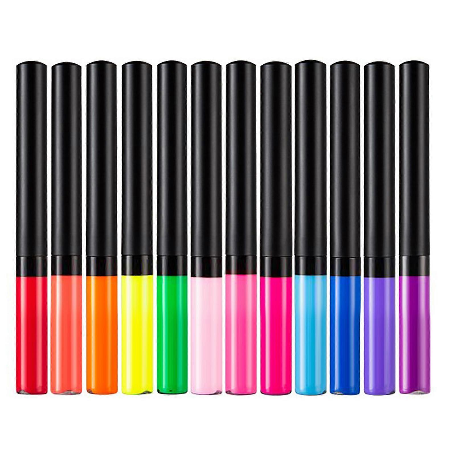 12PCS Liquid Colored Eyeliner Waterproof Fadeless Matte Eyeliner Pencil Set for Makeup