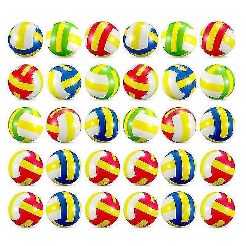 30Pcs Mini Voleibol Stress Balls 2,36 polegadas Bolas Esportivas Mini Brinquedos de Voleibol para Crianças para Stre
