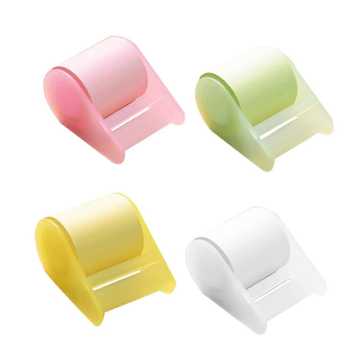 SelfStick Notes Tape Dispenser Sticky Notepads Roll 4 Pack Memo Pad for Office Random Color