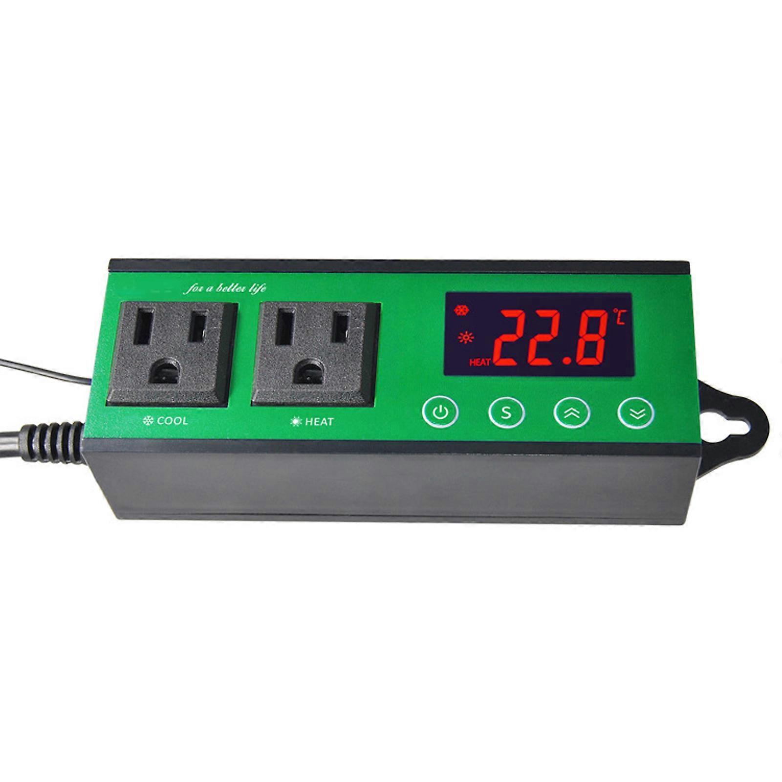 Digital Thermostat Heating Cooling Temperature Controller for Seed Germination Brewing Breeding Incubation -40 to 110℃