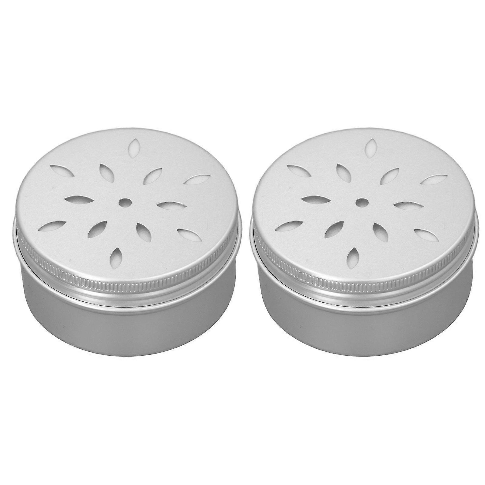 10 PCS Dog Scent Training Boxes com 10 Soft Magnetic Stickers Hollow Hole Cover Aluminum Dog Nose Container Work