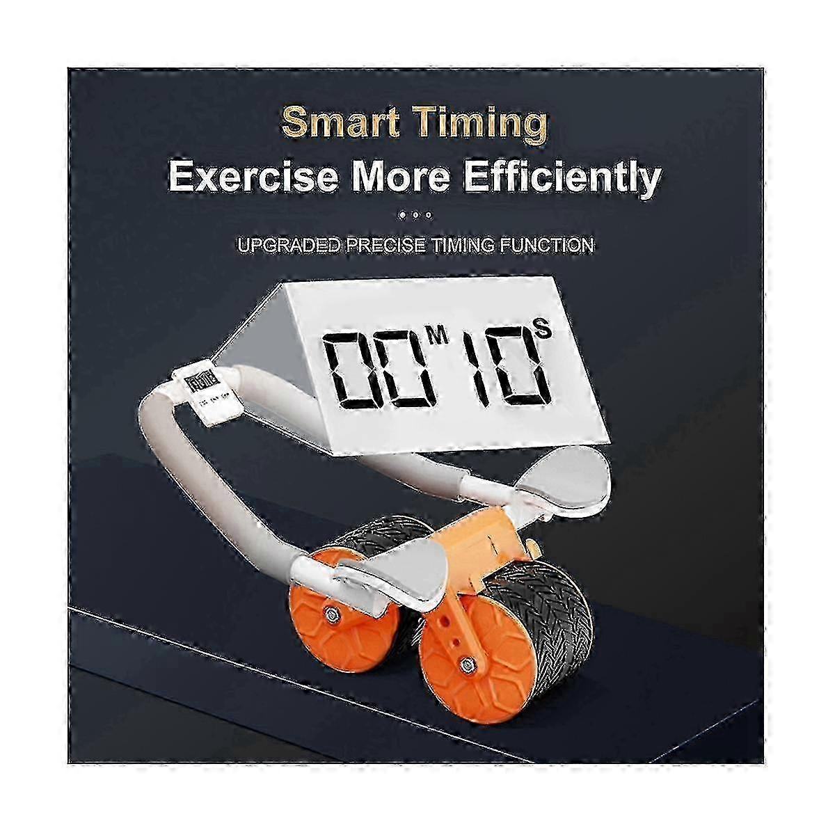 Automatic Rebound Ab Roller Wheel with Elbow Support for Silent Home Exercise, Ideal for Core Strength and Fitness Training