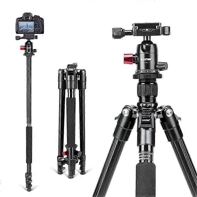ZOMEI M6 Camera Tripod Mobile Phone Live Broadcast Bracket Aluminum Alloy 4-Section Tripod Stand