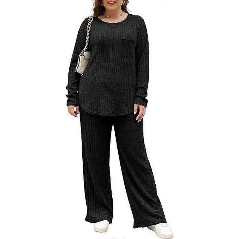 Plus Size Women's Pant Suit New Two Piece Suite for Autumn