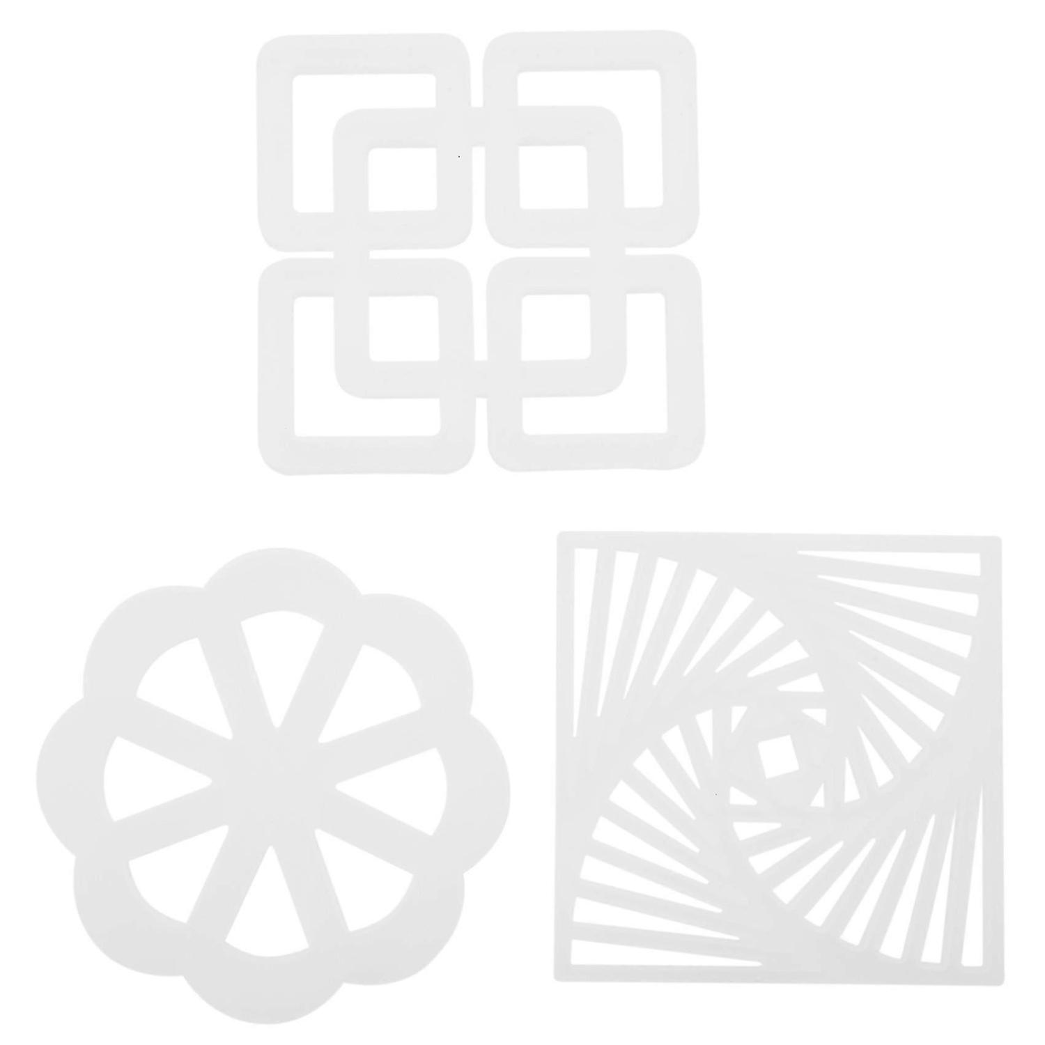 3 Pcs Coaster Molds for Resin Casting,Silicone Coaster Molds, for Epoxy Resin DIY Square Round Cups