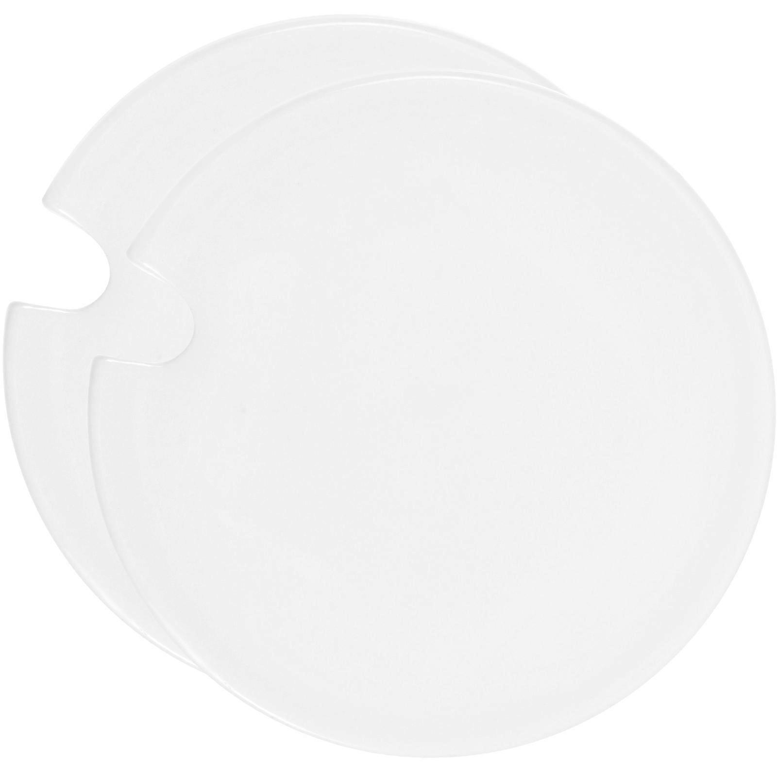 2pcs Round Ceramic Mug Lids for Standard Cups – Compact, Spill Proof Covers for Tea or Coffee, Easy Installation, Home & Office Use